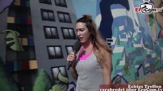 Német pár forró kültéri dugása