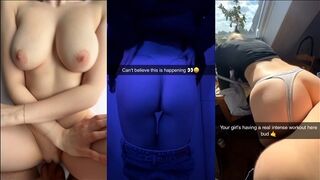 Egyetemista csajok vad szexsnap válogatása hármasban képernyőn