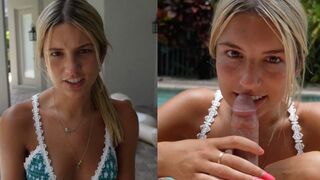 A mostoha bátyám kemény farkát mohón nyalogattam a medencében