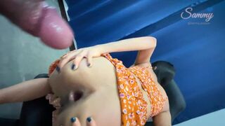 Intenzív análbaszás tinivel, aki kap egy forró krémes tölteléket POV-ban