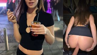 Erősen átéltem egy olasz csajjal a kocsi mögött a klub előtt