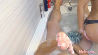 Forró fürdőszexi gyönyör POV-ban